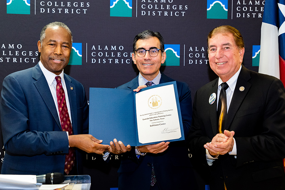 HUD Secretary Carson Designates Alamo Colleges’ Eastside Center as Federal Envision Site
