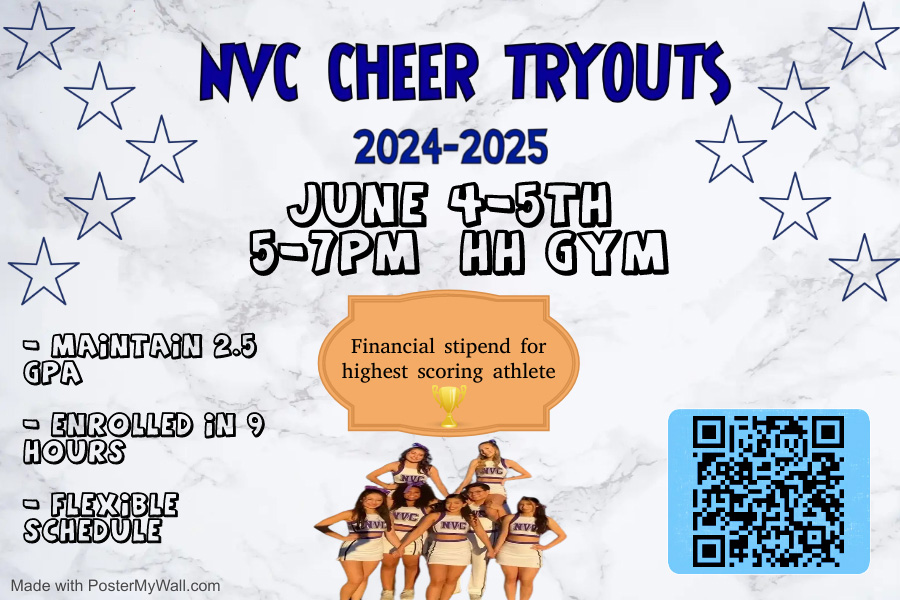 NVC Cheer Tryouts - June 4-5 from 5-7pm in HH Gym (Click for More)
